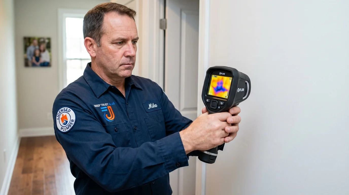 Thermal imaging leak detection by Johns Plumbing LLC in Schulenburg
